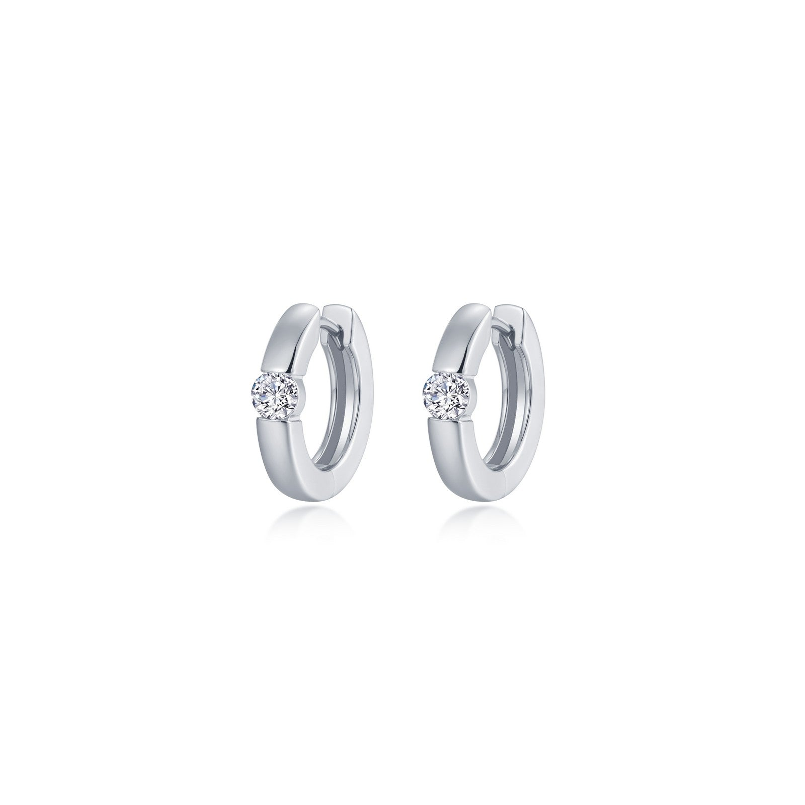 0.34 CTW High Polished Huggie Earrings