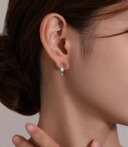 0.34 CTW High Polished Huggie Earrings