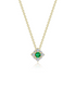 Lafonn 0.43 CTW Simulated Diamond And Emerald Halo Necklace