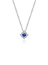 Lafonn 0.43 CTW Simulated Diamond And Sapphire Halo Necklace