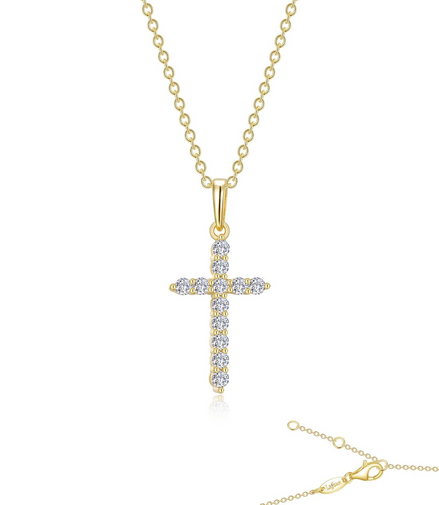 Lafonn 0.36 CTW Simulated Diamond Cross Pendant Necklace 18"