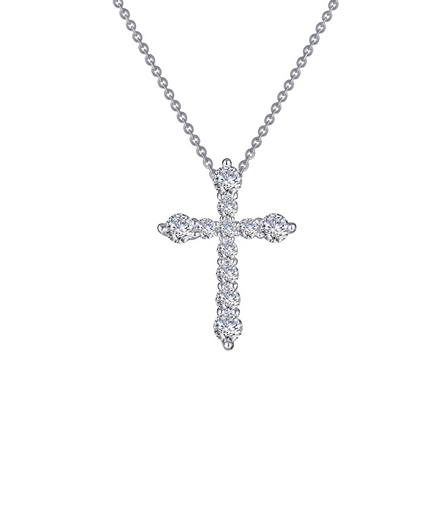 Lafonn 0.67 CTW Simulated Diamond Cross Pendant Necklace
