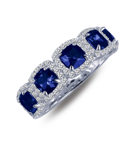 Lafonn 2.05 CTW Simulated Diamond Halo Anniversary Half Eternity Band