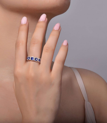 Lafonn 2.05 CTW Simulated Diamond Halo Anniversary Half Eternity Band