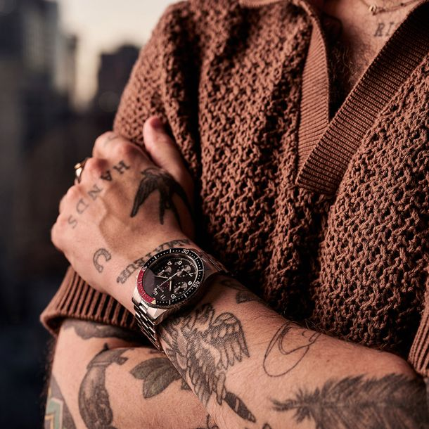 Bulova Special Edition Marine Star Heritage Chronograph Archive Series Black Dial Stainless Steel Watch