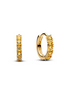 Pandora 14K Yellow Gold And Yellow Crystal Huggie Hoop Earrings