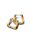 Pandora 14K Yellow Gold Twisted Triangle Small Hoop Earrings