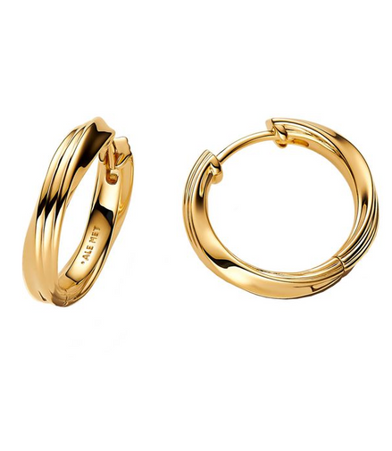 Pandora Essence 14K Gold Twisted Hoop Earrings