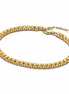 Pandora Timeless 14K Gold-Plated Sparkling Yellow Tennis Bracelet Size 18