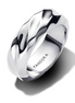 Pandora Rippled Wide Band Sterling Silver Ring Size 7.5
