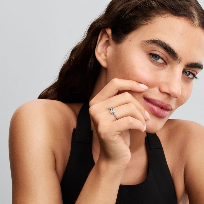 Pandora Disney Stitch & Stone Sterling Silver Ring Size 6