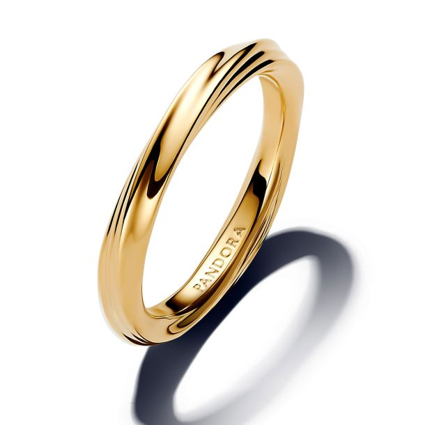 Pandora Essence 14K Gold-Plated Twisted Ring Size 7