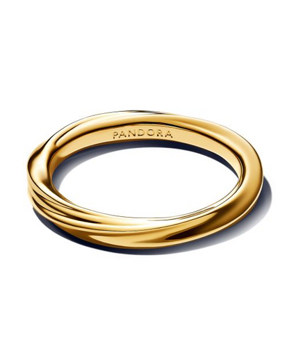 Pandora Essence 14K Gold-Plated Twisted Ring Size 7