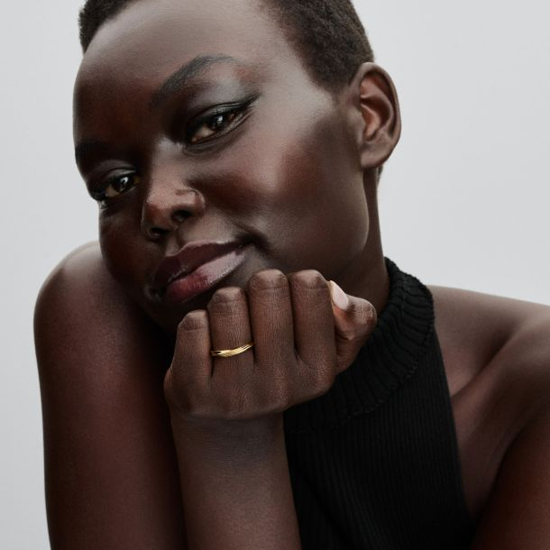 Pandora Essence Twisted Gold-Plated Ring Size 6