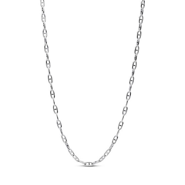 Pandora Moments Sterling Silver Anchor Chain Necklace 55 cm
