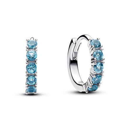 Pandora Timeless Light Blue Huggie Earrings