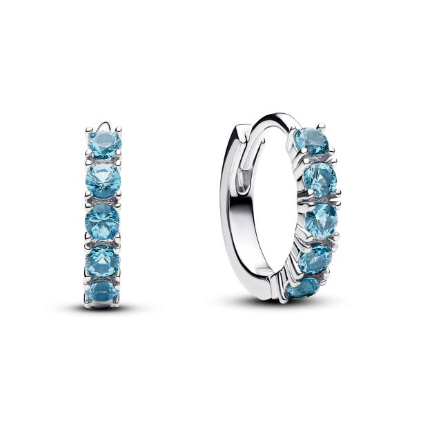 Pandora Timeless Light Blue Huggie Earrings