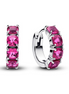 Pandora Timeless Pink Hoop Sterling Silver Earrings