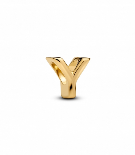 Pandora Moments 14K Gold-Plated Letter Y Alphabet  Charm