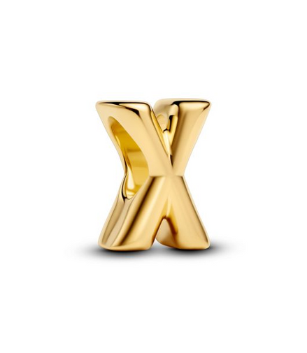 Pandora Moments 14K Gold-Plated Letter X Alphabet Charm