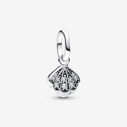 Pandora Moments Sparkling Shell Mini Dangle Charm