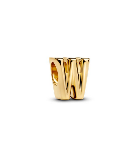 Pandora Moments 14K Gold-Plated Letter W Alphabet Charm