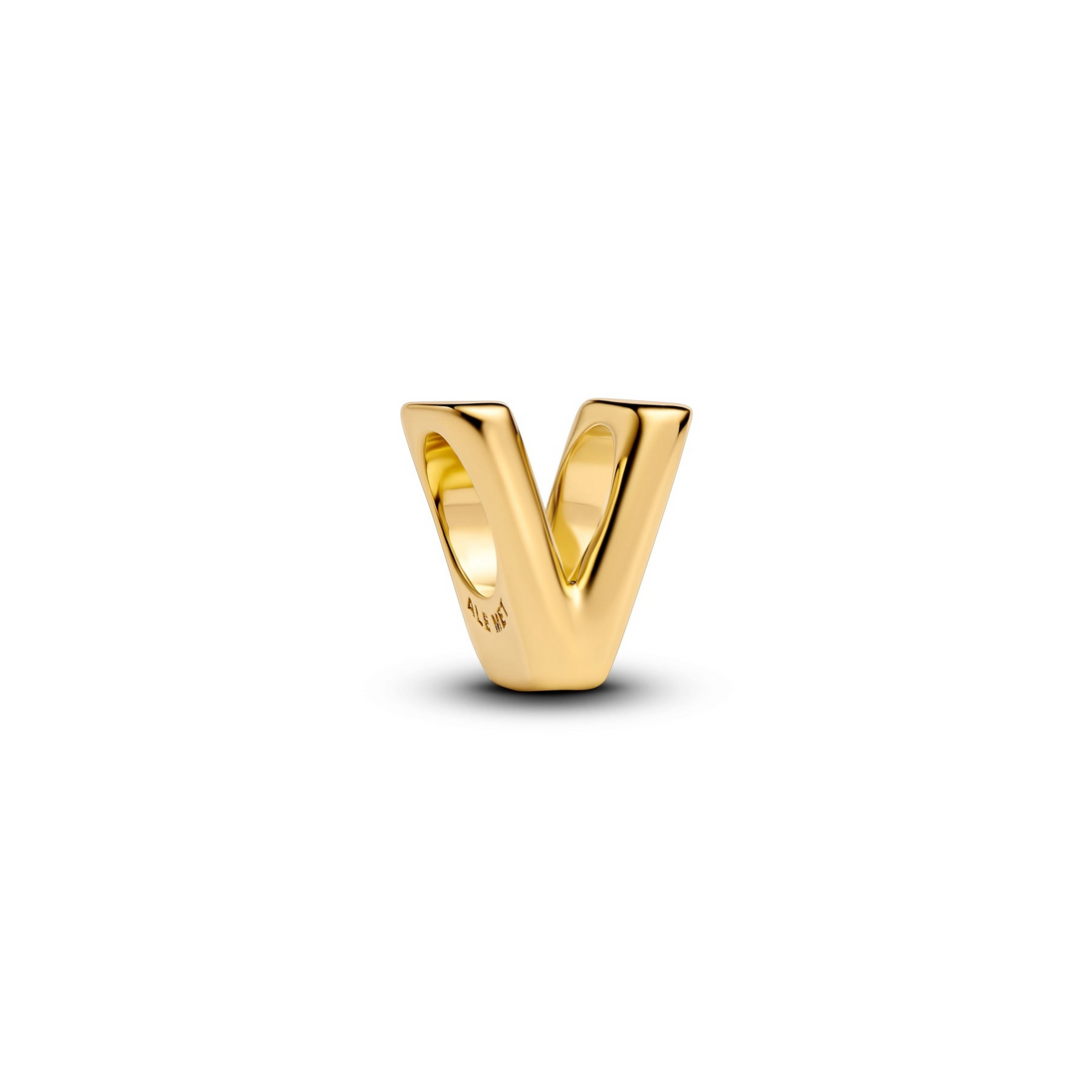 Pandora Moments 14K Gold-Plated Letter V Alphabet Charm