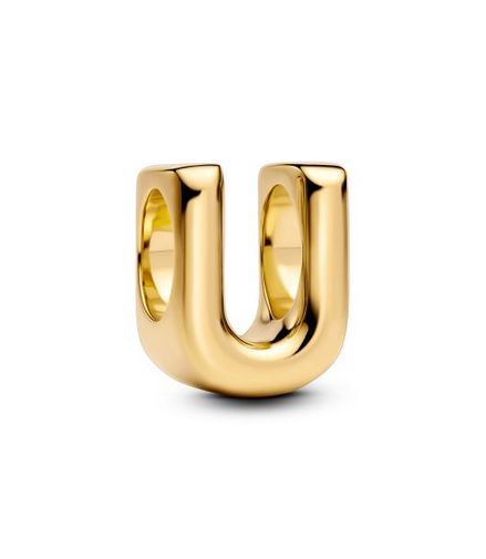 Pandora Moments 14K Gold-Plated Letter U Alphabet Charm