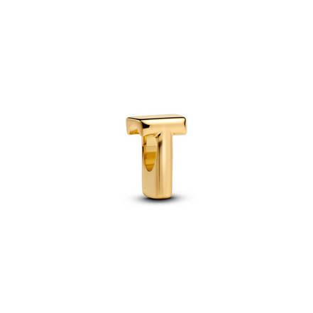 Pandora Letter T Alphabet Gold-Plated Charm