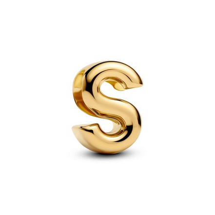 Pandora Letter S Alphabet Gold-Plated Charm