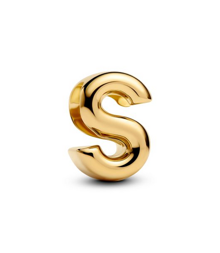 Pandora Moments 14K Gold-Plated Letter S Alphabet Charm