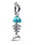 Pandora Moments Turquoise-colored Fishbone Dangle Charm