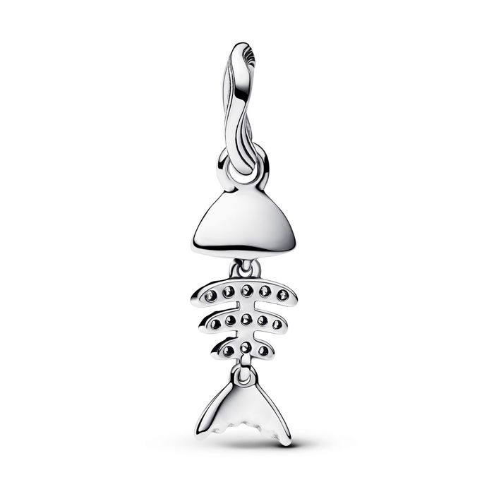 Pandora Moments Turquoise-colored Fishbone Dangle Charm