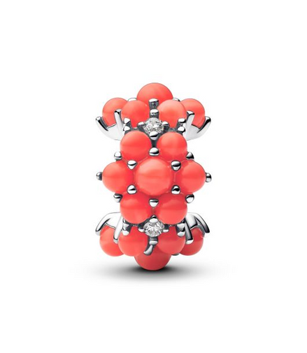Pandora Moments Coral-Colored Ocean Charm