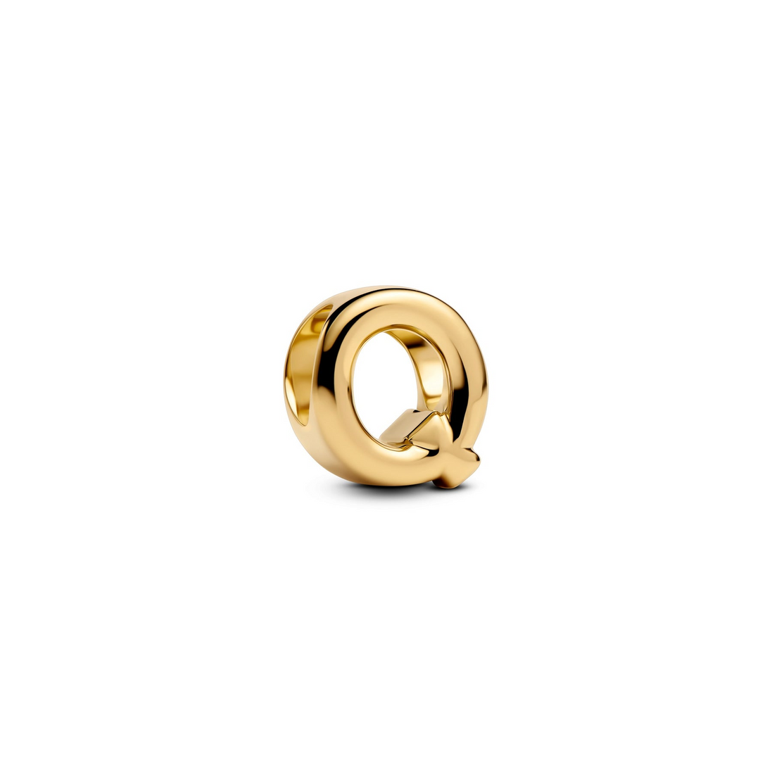 Pandora Moments 14K Gold Plated Letter Q Alphabet Charm