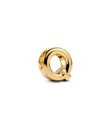 Pandora Moments 14K Gold Plated Letter Q Alphabet Charm