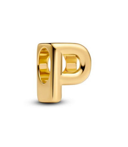 Pandora Moments 14K Gold-Plated Letter P Alphabet Charm