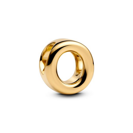 Pandora Letter O Alphabet Gold-Plated Charm