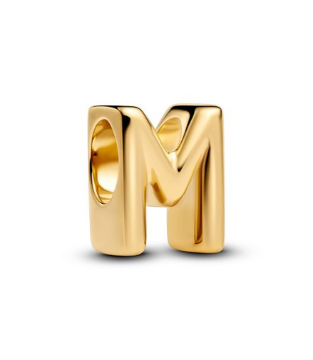 Pandora Moments 14K Gold-Plated Letter M Alphabet Charm