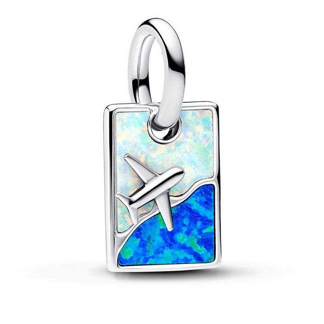 Pandora Moments Silver Travel Dangle Charm