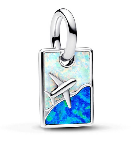 Pandora Moments Silver Travel Dangle Charm
