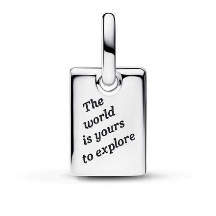 Pandora Moments Silver Travel Dangle Charm