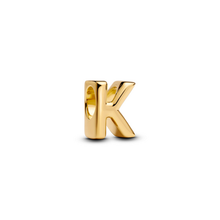 Pandora Moments 14K Gold-Plated Letter K Alphabet Charm