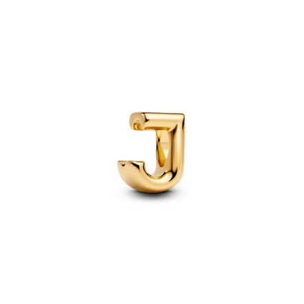 Pandora Letter J Alphabet Gold-Plated Charm