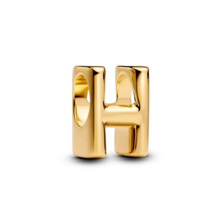 Pandora Letter H Alphabet Gold-Plated Charm
