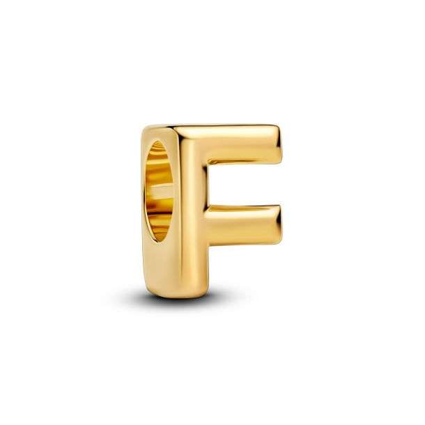 Pandora Letter F Alphabet Gold-Plated Charm