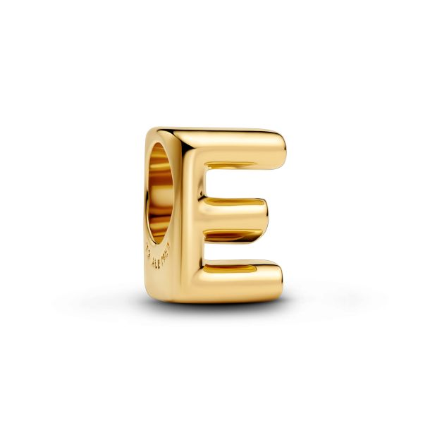 Pandora Moments 14K Gold-Plated Letter E Alphabet Charm