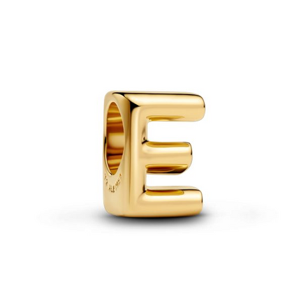 Pandora Moments 14K Gold-Plated Letter E Alphabet Charm