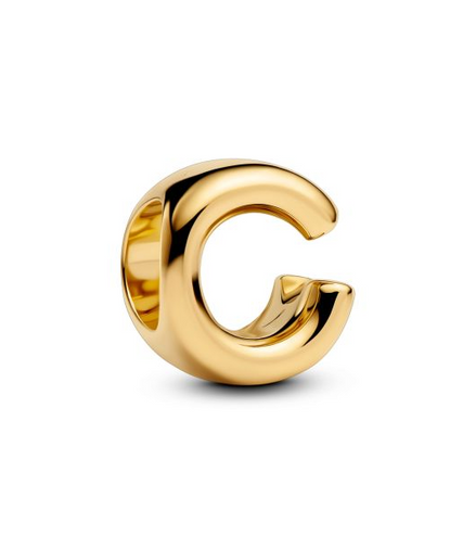 Pandora Moments 14K Gold-Plated Letter C Alphabet Charm