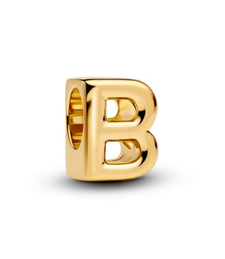 Pandora Moments 14K Gold-Plated Letter B Alphabet Charm